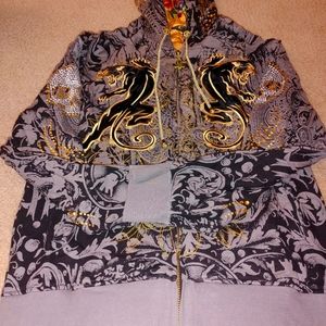 Men's Christian Audigier Zip-Up Jacket
